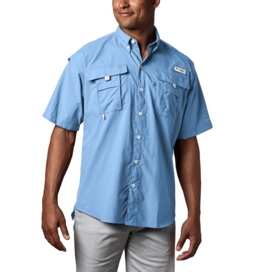 Columbia PFG Bahama II Men's Fishing Shirts Blue | 793-URKMSO