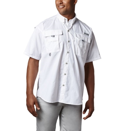 Columbia PFG Bahama II Men's Fishing Shirts White | 823-JZBAOS