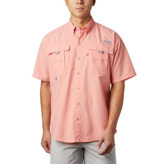 Columbia PFG Bahama II Men's Fishing Shirts Pink | 871-IBSNOX