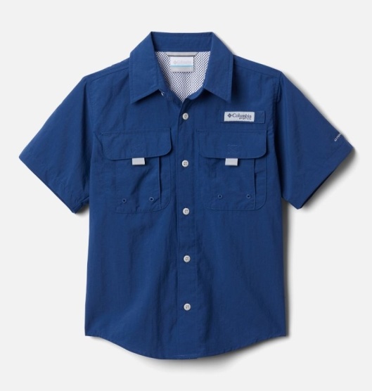 Columbia PFG Bahama Kids' Shirts Blue | 806-DZIBRW