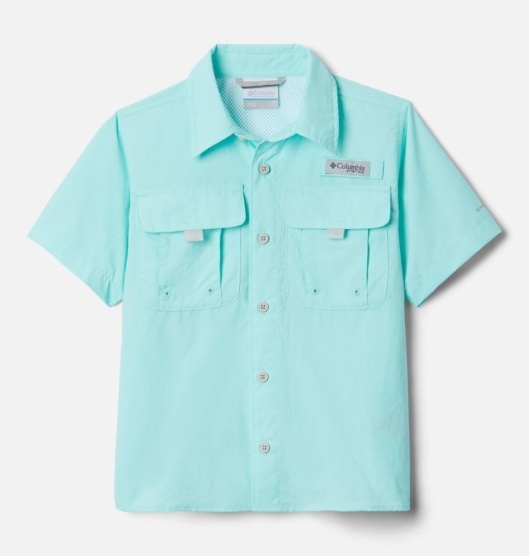 Columbia PFG Bahama Kids' Shirts Green | 150-ZMVPGY