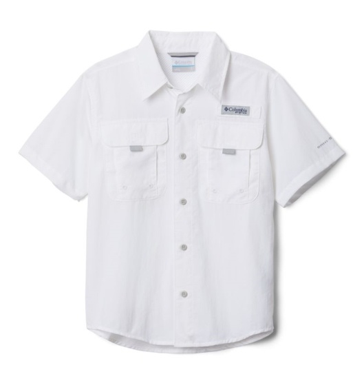 Columbia PFG Bahama Kids' Shirts White | 851-WZLSDE