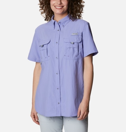 Columbia PFG Bahama Women's Shirts Blue | 610-PUZIKD