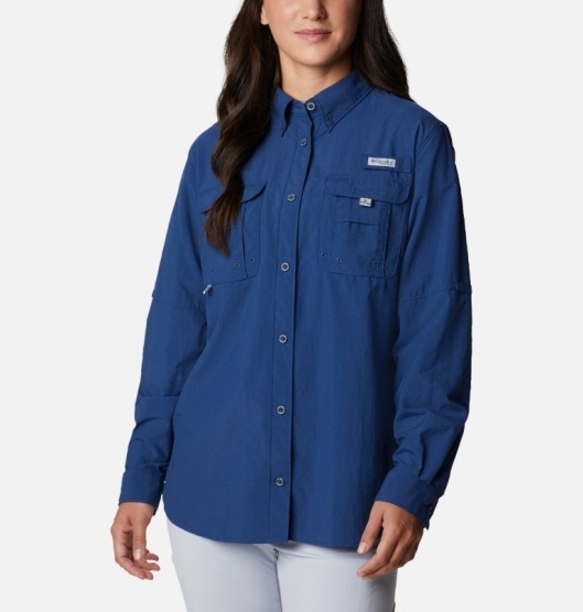 Columbia PFG Bahama Women's Shirts Blue | 734-RNFLMU