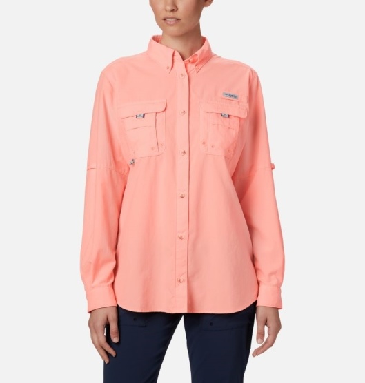 Columbia PFG Bahama Women's Shirts Pink | 768-OUKCFW