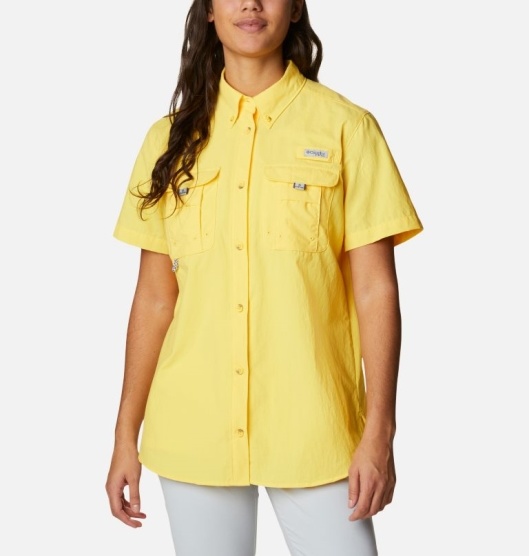 Columbia PFG Bahama Women's Shirts Yellow | 125-KVQEMN