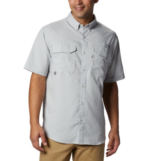 Columbia PFG Blood and Guts III Men's Shirts Grey | 143-FYJSRL