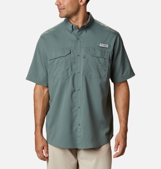 Columbia PFG Blood and Guts III Men's Shirts Green | 460-KCQSXL