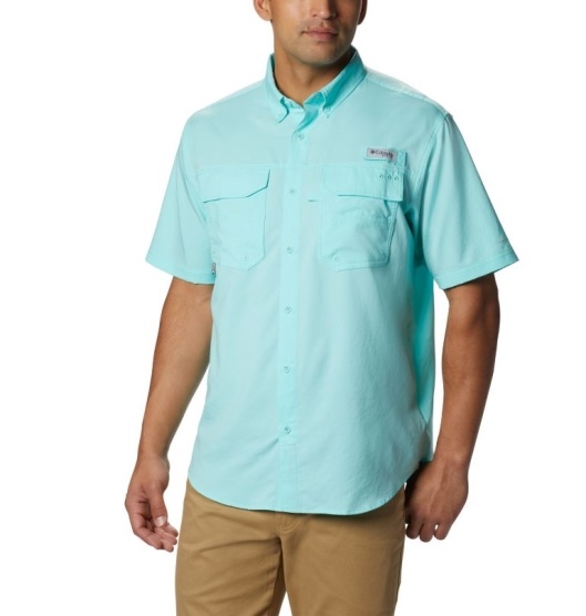 Columbia PFG Blood and Guts III Men's Shirts Green | 592-ULSQMH