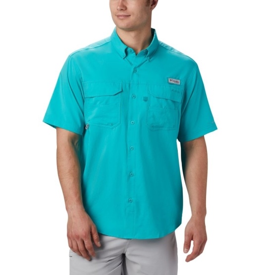 Columbia PFG Blood and Guts III Men's Shirts Blue | 695-ZSXPAW