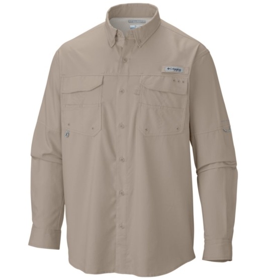 Columbia PFG Blood and Guts Men's Shirts Khaki | 215-JACTUX