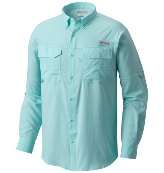 Columbia PFG Blood and Guts Men's Shirts Green | 682-YOGQDA