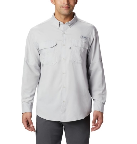 Columbia PFG Blood and Guts Men's Shirts Grey | 784-RPBCWY