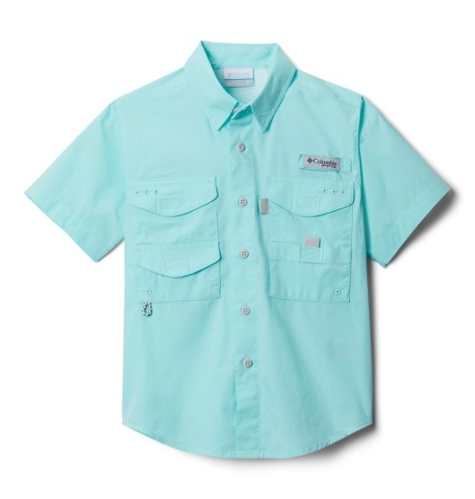 Columbia PFG Bonehead Kids' Shirts Green | 036-QPBXUR