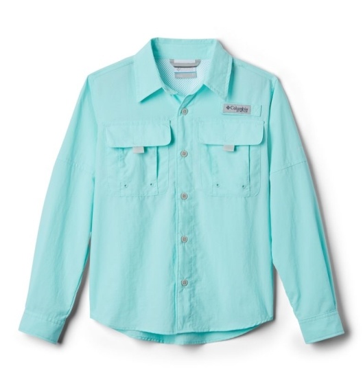 Columbia PFG Bonehead Kids' Shirts Green | 193-LBSZWV