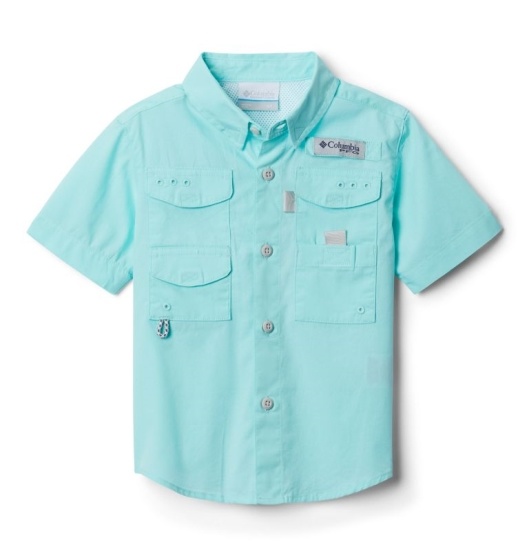 Columbia PFG Bonehead Kids' Shirts Green | 653-HOWERB