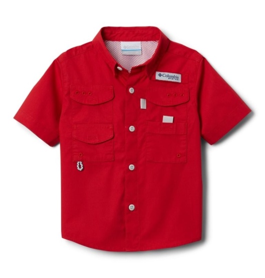 Columbia PFG Bonehead Kids' Shirts Red | 258-HRJYDU