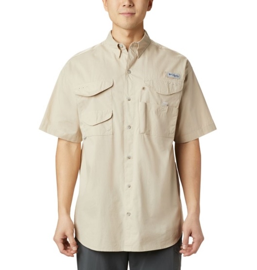 Columbia PFG Bonehead Men's Fishing Shirts Khaki | 263-BGTZMY