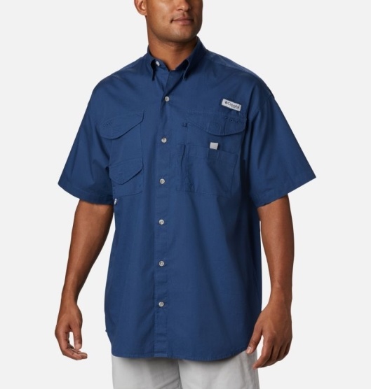 Columbia PFG Bonehead Men's Fishing Shirts Blue | 940-ZTIQKS