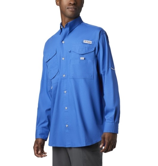 Columbia PFG Bonehead Men's Shirts Blue | 908-JMYNBK