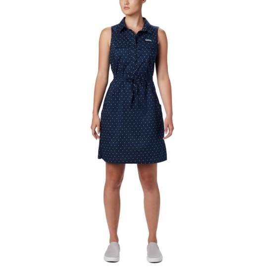 Columbia PFG Bonehead Women's Dresses Navy | 213-KUPAZE