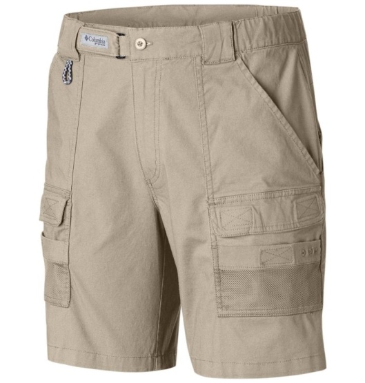 Columbia PFG Half Moon III Men's Shorts Khaki | 485-AONZFQ