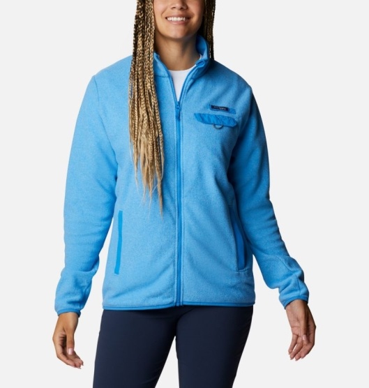 Columbia PFG Harborside Women's Hoodies Blue | 798-XMFHJL