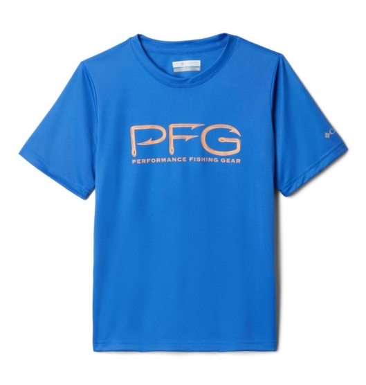 Columbia PFG Kids' Shirts Blue | 352-KHXNYO