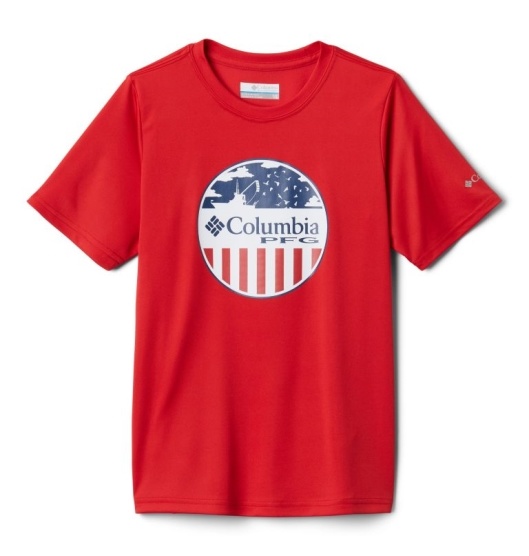 Columbia PFG Kids' Shirts Red | 479-FRXWMB