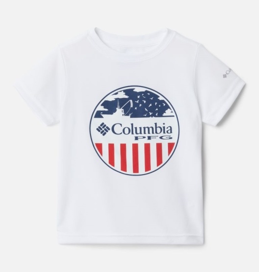 Columbia PFG Kids' Shirts White | 519-VCGFXQ