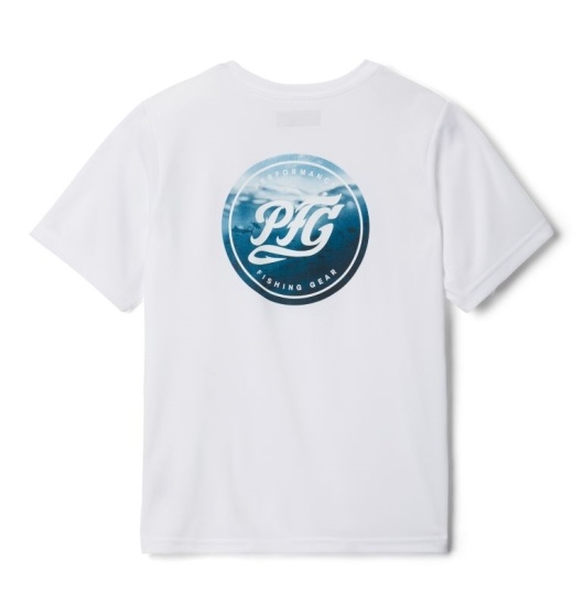 Columbia PFG Kids' Shirts White | 549-UDWPIZ