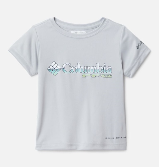 Columbia PFG Kids' T-Shirt Grey | 285-WLKENP