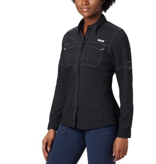 Columbia PFG Lo Drag Women's Shirts Black | 567-MAFWKL