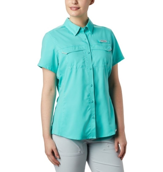 Columbia PFG Lo Drag Women's Shirts Blue | 075-RSUQIV