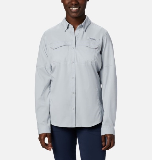 Columbia PFG Lo Drag Women's Shirts Grey | 851-PNARVM