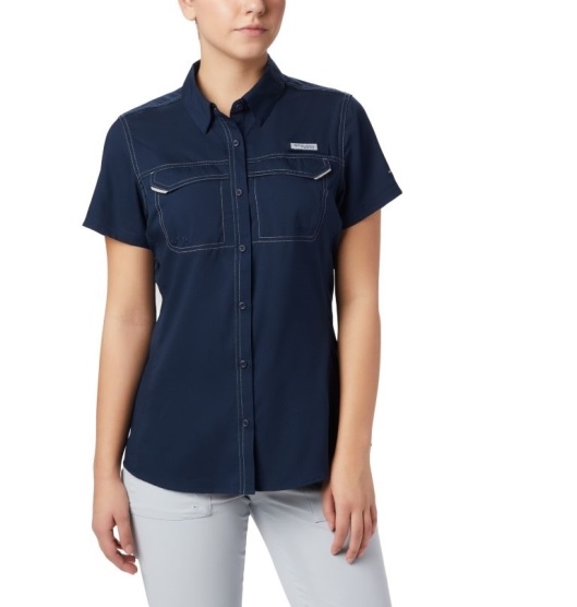 Columbia PFG Lo Drag Women's Shirts Navy | 205-QCNXAW