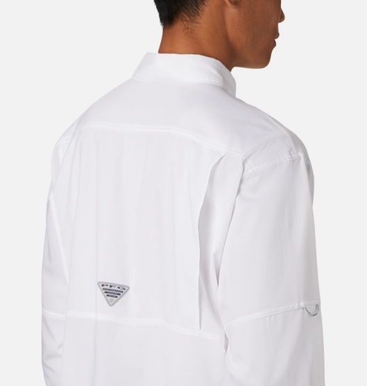 Columbia PFG Low Drag Offshore Men's Shirts White | 165-JSXOTZ