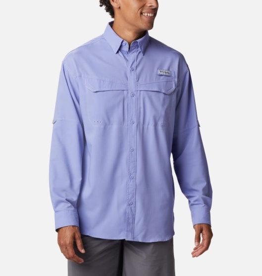 Columbia PFG Low Drag Offshore Men's Shirts Blue | 372-OEBQAF