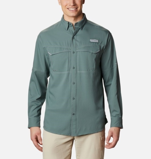 Columbia PFG Low Drag Offshore Men's Shirts Green | 450-CFZJBP