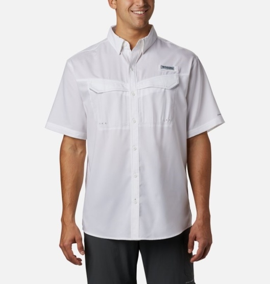 Columbia PFG Low Drag Offshore Men's Shirts White | 487-YDFJSE