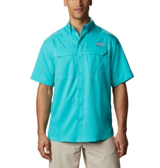 Columbia PFG Low Drag Offshore Men's Shirts Blue | 574-LMPTQJ