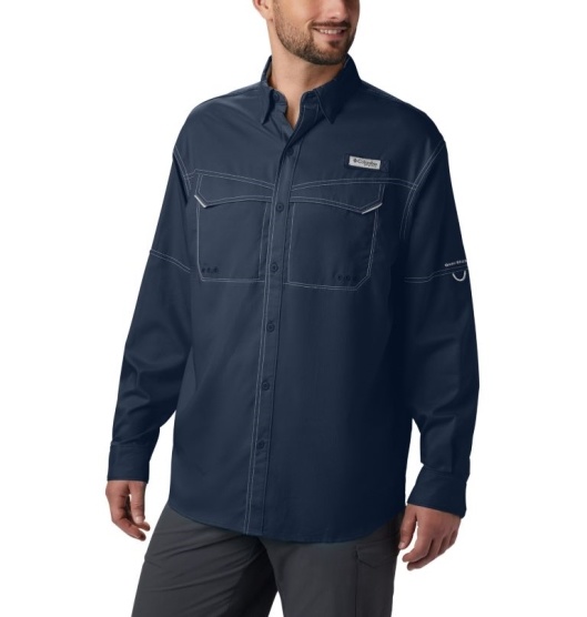 Columbia PFG Low Drag Offshore Men's Shirts Navy | 740-GTSORF