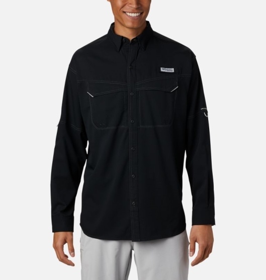 Columbia PFG Low Drag Offshore Men's Shirts Black | 879-SJNWAV