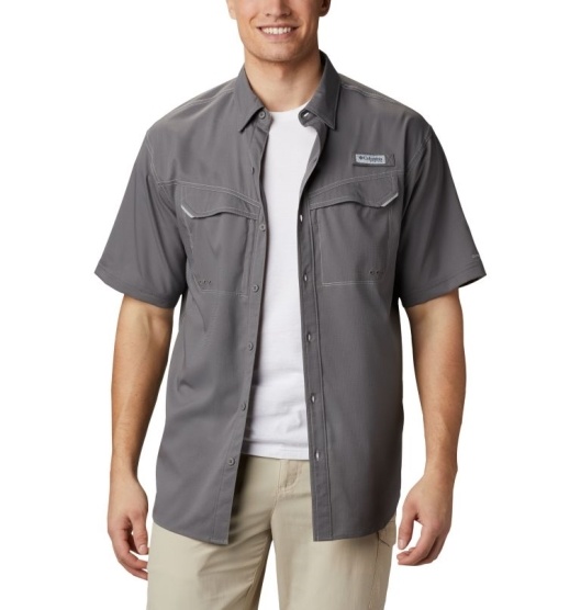 Columbia PFG Low Drag Offshore Men's Shirts Grey | 905-ADYOKZ