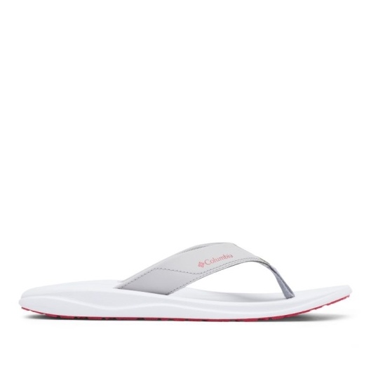 Columbia PFG Men's Flip Flops White Grey | 538-CKYEDR