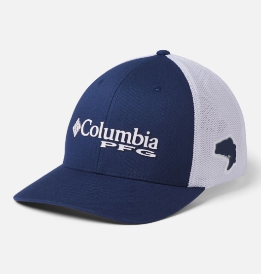 Columbia PFG Mesh Baseball Cap Men's Hats Blue White Red | 519-CSYOGD