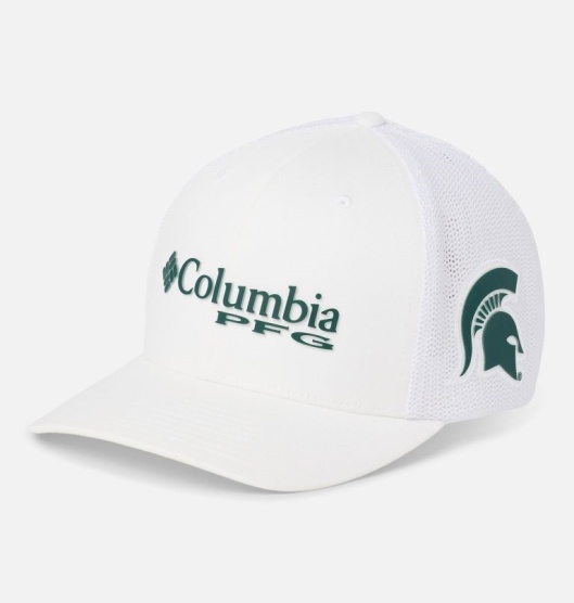 Columbia PFG Mesh Baseball Cap Women's Hats White | 239-NRKUPJ