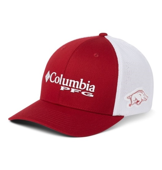 Columbia PFG Mesh Baseball Cap Women's Hats Red | 278-IUJXYK