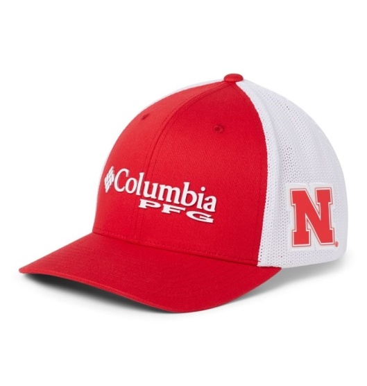 Columbia PFG Mesh Baseball Cap Women's Hats Red | 289-QJUDNY