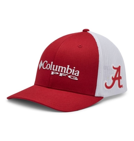 Columbia PFG Mesh Baseball Cap Women's Hats Red | 724-MOSGDQ